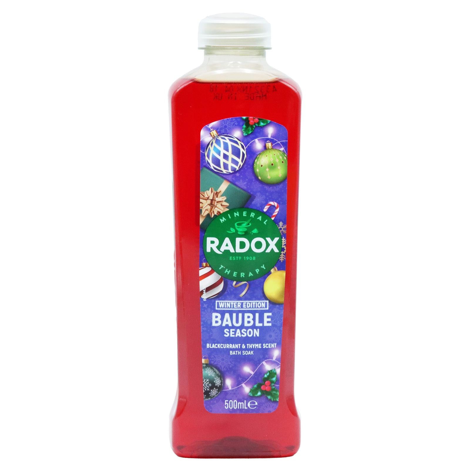 Radox Bath Bauble Season Blackcurrant & Tyhme 500ml Radox Bath Bauble Season Blackcurrant & Tyhme 500ml